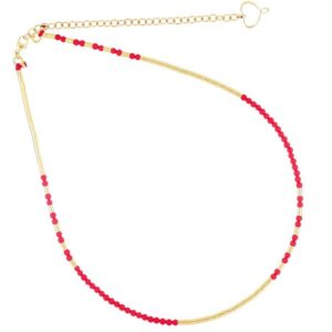 COLLANA MAMAN ET SOPHIE FASHION ROSSO IN ARGENTO 925 E PASTA DI CORALLO