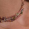 COLLANA MAMAN ET SOPHIE FASHION TORMALINA E ACQUAMARINA IN ARGENTO 925 CON CATENA E PIETRE - immagine 2