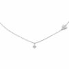 COLLANA LE BEBE’ PER SEMPRE IN ORO BIANCO CON DIAMANTE (ct. 0,07) CON SAGOMA BIMBA INCISA