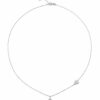 COLLANA LE BEBE’ PER SEMPRE IN ORO BIANCO CON DIAMANTE (ct. 0,07) CON SAGOMA BIMBA INCISA - immagine 3