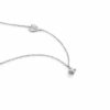 COLLANA LE BEBE’ PER SEMPRE IN ORO BIANCO CON DIAMANTE (ct. 0,07) CON SAGOMA BIMBA INCISA - immagine 2