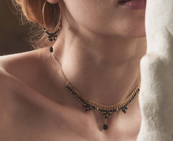 COLLANA MAMAN ET SOPHIE FASHION FRANGE RICCO IN ARGENTO 925 E SPINELLI - immagine 2