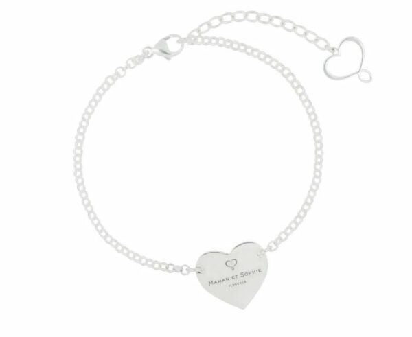 BRACCIALE MAMAN ET SOPHIE FASHION INCONTRO IN ARGENTO 925 CON CUORE