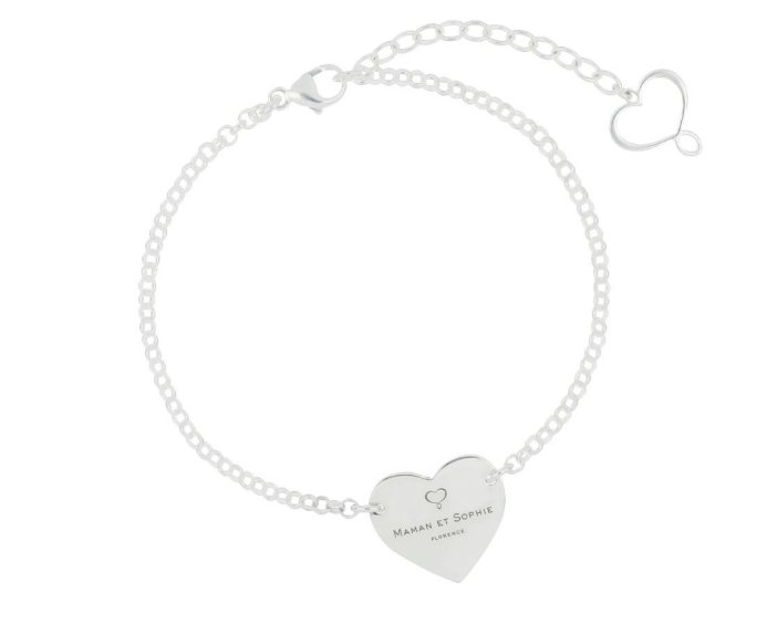 BRACCIALE MAMAN ET SOPHIE FASHION ARCHIVIO IN ARGENTO 925 CON CUORE
