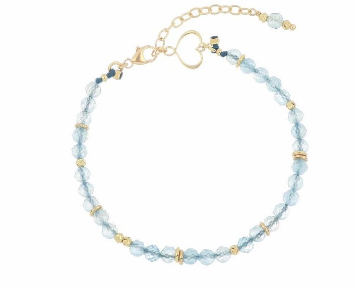 BRACCIALE MAMAN ET SOPHIE FASHION PIETRE IN ARGENTO 925 E ACQUAMARINA
