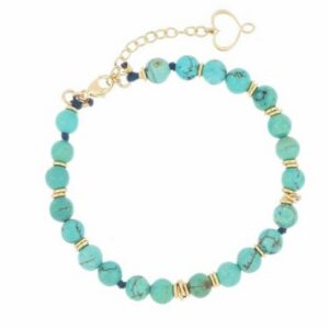 BRACCIALE MAMAN ET SOPHIE FASHION PIETRE IN ARGENTO 925 E AULITE TURCHESE