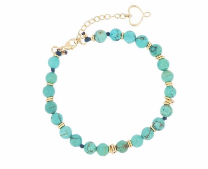 BRACCIALE MAMAN ET SOPHIE FASHION PIETRE IN ARGENTO 925 E AULITE TURCHESE