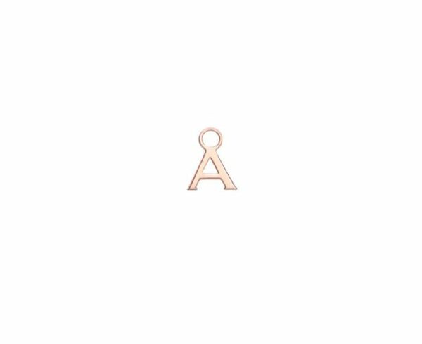 MONO ORECCHINO MAMAN ET SOPHIE AVRVM LETTERING 18KT IN ORO ROSA CON LETTERINA '' A '' (PERSONALIZZABILE) - immagine 3