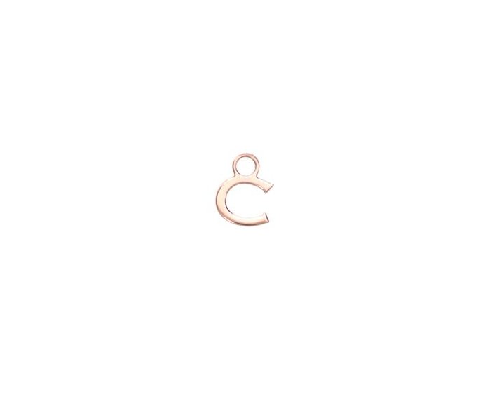 MONO ORECCHINO MAMAN ET SOPHIE AVRVM LETTERING 18KT IN ORO ROSA CON LETTERINA '' A '' (PERSONALIZZABILE) - immagine 5