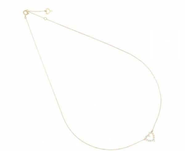 COLLANA MAMAN ET SOPHIE AVRVM BRILLANDO IN ORO GIALLO CON CUORE DI DIAMANTI (ct. 0,14)