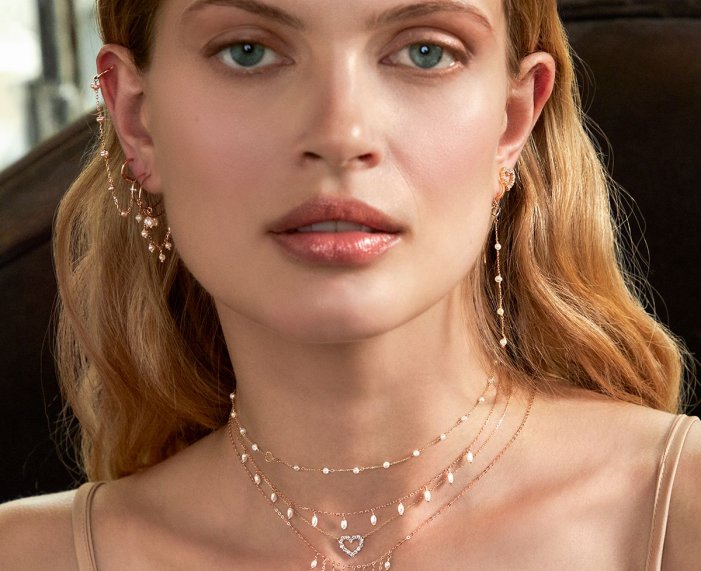 COLLANA MAMAN ET SOPHIE AVRVM BRILLANDO IN ORO GIALLO CON CUORE DI DIAMANTI (ct. 0,14) - immagine 2