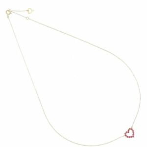 COLLANA MAMAN ET SOPHIE AVRVM BRILLANDO IN ORO GIALLO CON CUORE DI RUBINI