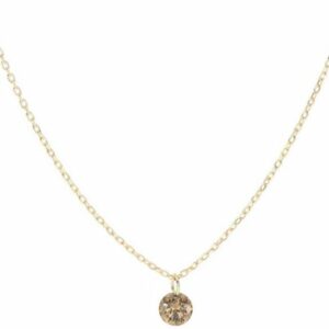 COLLANA MAMAN ET SOPHIE AVRVM DIAMANTE NUDO IN ORO GIALLO CON DIAMANTE BROWN (ct. 0,13)
