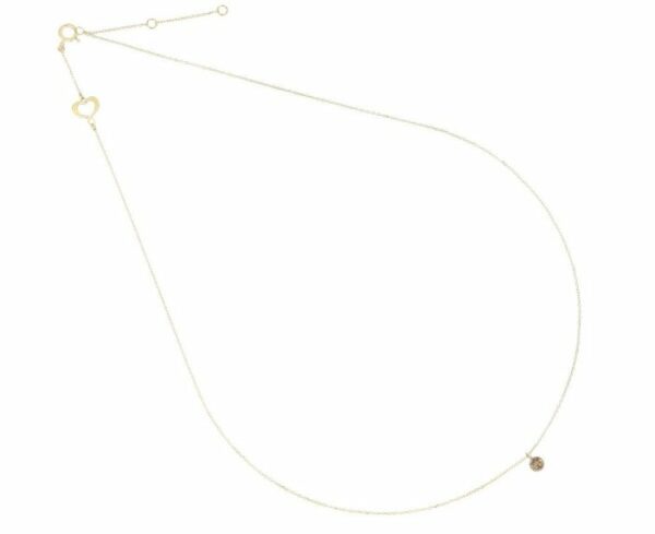 COLLANA MAMAN ET SOPHIE AVRVM DIAMANTE NUDO IN ORO GIALLO CON DIAMANTE BROWN (ct. 0,13) - immagine 2