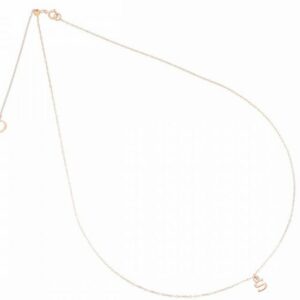 COLLANA MAMAN ET SOPHIE AVRVM LETTERING 18KT IN ORO ROSA CON LETTERINA '' S '' (PERSONALIZZABILE)