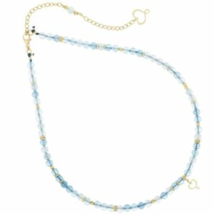 COLLANA MAMAN ET SOPHIE FASHION PIETRE IN ARGENTO 925 E ACQUAMARINA