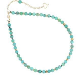 COLLANA MAMAN ET SOPHIE FASHION PIETRE IN ARGENTO 925 E AULITE TURCHESE