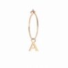MONO ORECCHINO MAMAN ET SOPHIE AVRVM LETTERING 18KT IN ORO ROSA CON LETTERINA '' A '' (PERSONALIZZABILE)