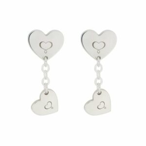 ORECCHINI MAMAN ET SOPHIE FASHION INCONTRO IN ARGENTO 925 CON CUORI PENDENTI