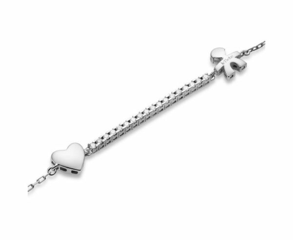 BRACCIALE TENNIS LE BEBE’ I TESORINI BIMBO IN ORO BIANCO CON DIAMANTI (ct. 0,18) - immagine 2