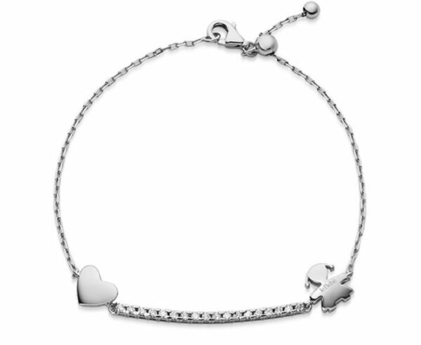 BRACCIALE TENNIS LE BEBE’ I TESORINI BIMBA IN ORO BIANCO CON DIAMANTI (ct. 0,18)