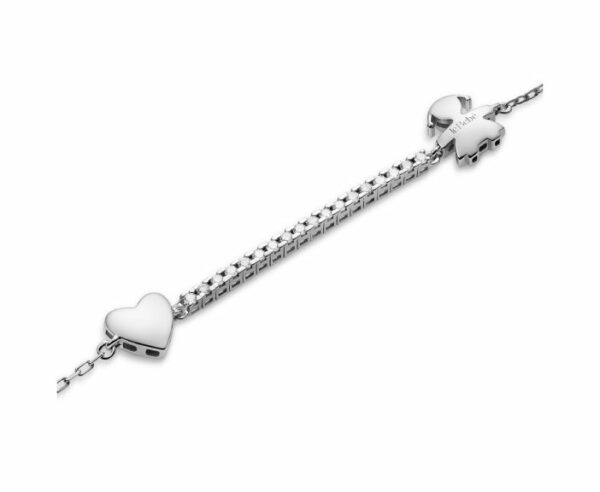 BRACCIALE TENNIS LE BEBE’ I TESORINI BIMBA IN ORO BIANCO CON DIAMANTI (ct. 0,18) - immagine 2