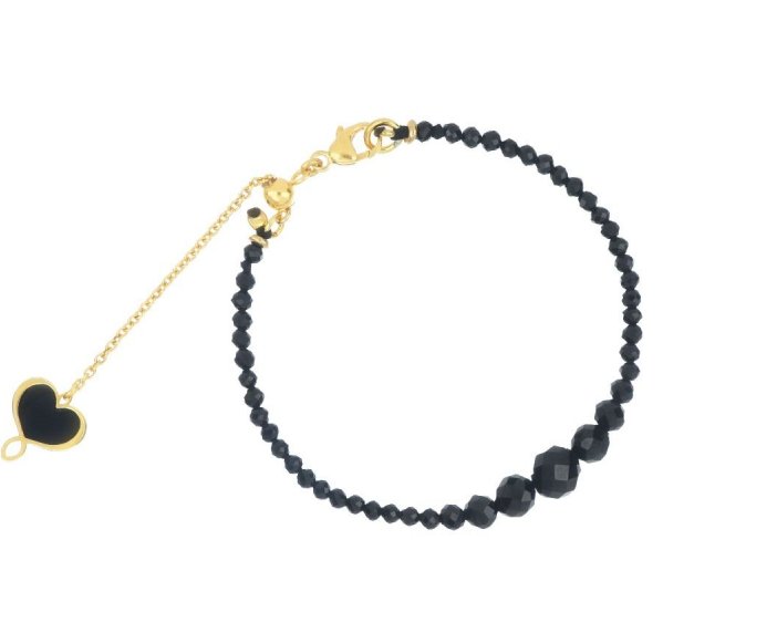 BRACCIALE MAMAN ET SOPHIE FASHION ONDA NERA IN ARGENTO 925 E SPINELLI