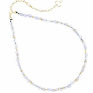 COLLANA MAMAN ET SOPHIE FASHION PIETRE IN ARGENTO 925 E CALCEDONIO