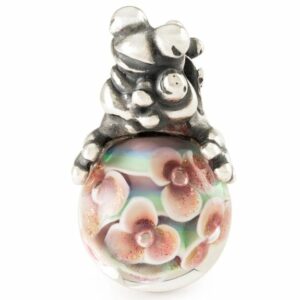 TROLLBEADS BEADS PENDENTE TENEREZZA IN VETRO E ARGENTO 925 (EDIZIONE LIMITATATA)