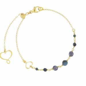 BRACCIALE MAMAN ET SOPHIE FASHION ONDA BLU IN ARGENTO 925, ZAFFIRI BLU E IOLITI