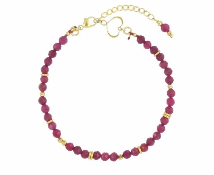 BRACCIALE MAMAN ET SOPHIE FASHION PIETRE IN ARGENTO 925 E RUBINI