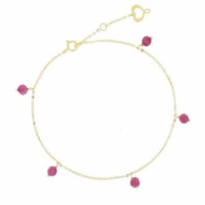 BRACCIALE MAMAN ET SOPHIE AVRVM PIETRE PENDENTI IN ORO GIALLO CON RUBINO