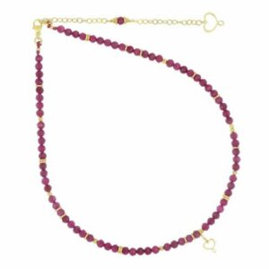 COLLANA MAMAN ET SOPHIE FASHION PIETRE IN ARGENTO 925 E RUBINI