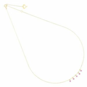 COLLANA MAMAN ET SOPHIE AVRVM PIETRE NUDE IN ORO GIALLO CON RODOLITE ROSA