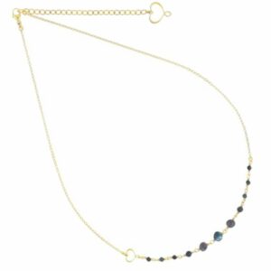 COLLANA MAMAN ET SOPHIE FASHION ONDA ROSSA IN ARGENTO 925, RUBINI E GRANATI