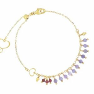 BRACCIALE MAMAN ET SOPHIE FASHION FRANGE IN ARGENTO 925, TANZANITI E GRANATI