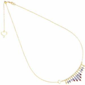 COLLANA MAMAN ET SOPHIE FASHION FRANGE IN ARGENTO 925, TANZANITI E GRANATI
