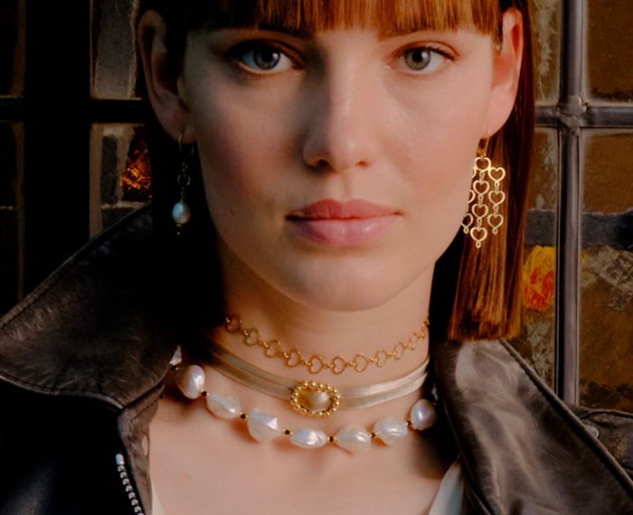 COLLANA MAMAN ET SOPHIE FASHION PERLA SCARAMAZZA IN ARGENTO 925 E SPINELLI - immagine 2