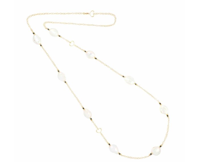 COLLANA LUNGA MAMAN ET SOPHIE FASHION PERLA SCARAMAZZA IN ARGENTO 925 E SPINELLI