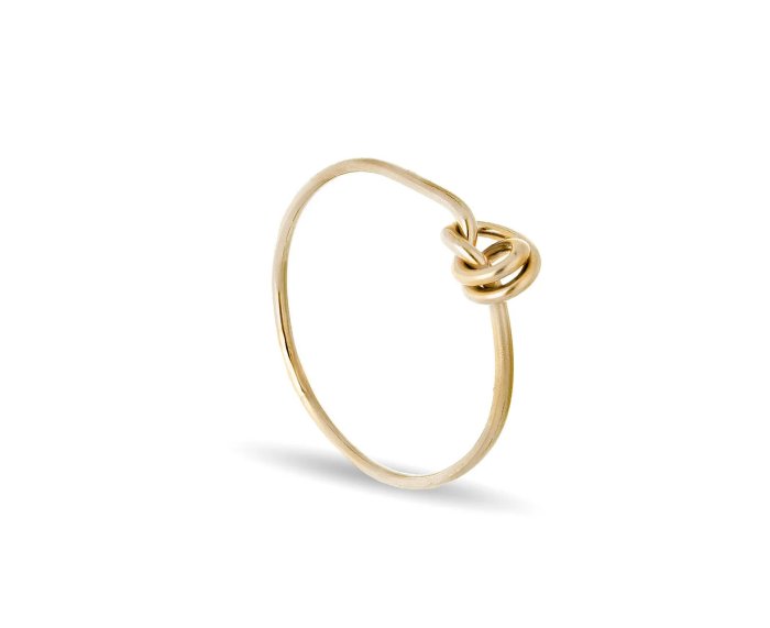 ANELLO RUBINIA FILODAMORE CON NODINO IN ORO GIALLO 9KT