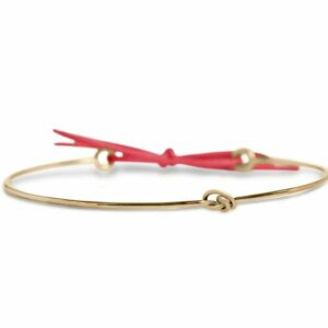 BRACCIALE RUBINIA FILODAMORE CON NODINO IN ORO GIALLO 9KT