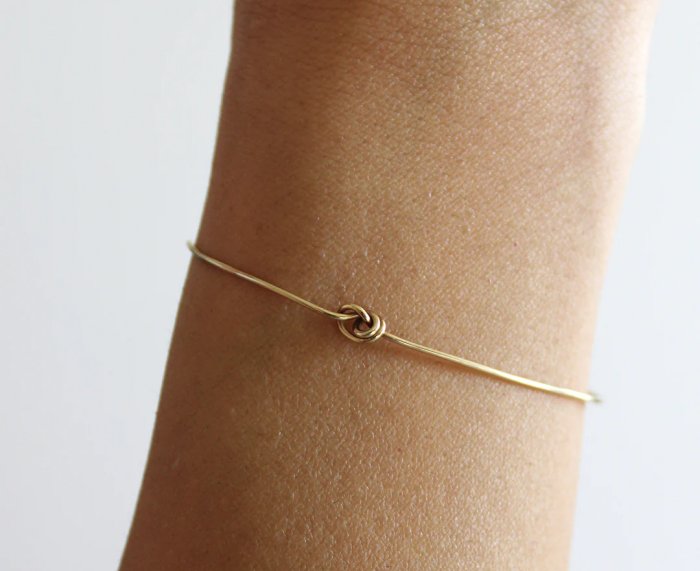 BRACCIALE RUBINIA FILODAMORE CON NODINO IN ORO GIALLO 9KT - immagine 2