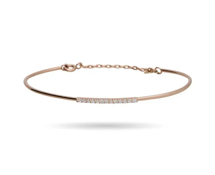 BRACCIALE RUBINIA FILODAMORE IN ORO ROSA 9KT. CON DIAMANTI (ct.0,13)