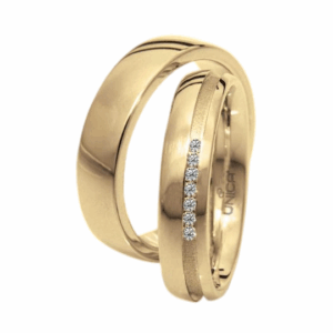 ANELLO FEDE UNICA BAGLIORI COLLECTION IN ORO GIALLO CON DIAMANTI