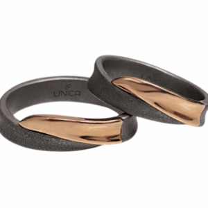 ANELLO FEDE UNICA TITANIO COLLECTION IN TITANIO E ORO ROSA