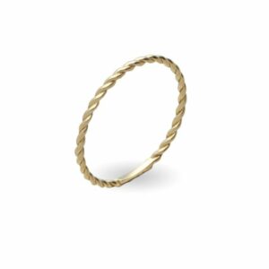 ANELLO RUBINIA FILODAMORE INTRECCIATO IN ORO GIALLO 9KT