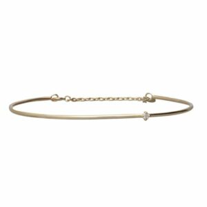 BRACCIALE RUBINIA FILODAMORE IN ORO GIALLO 9KT. CON DIAMANTE (ct. 0,05)